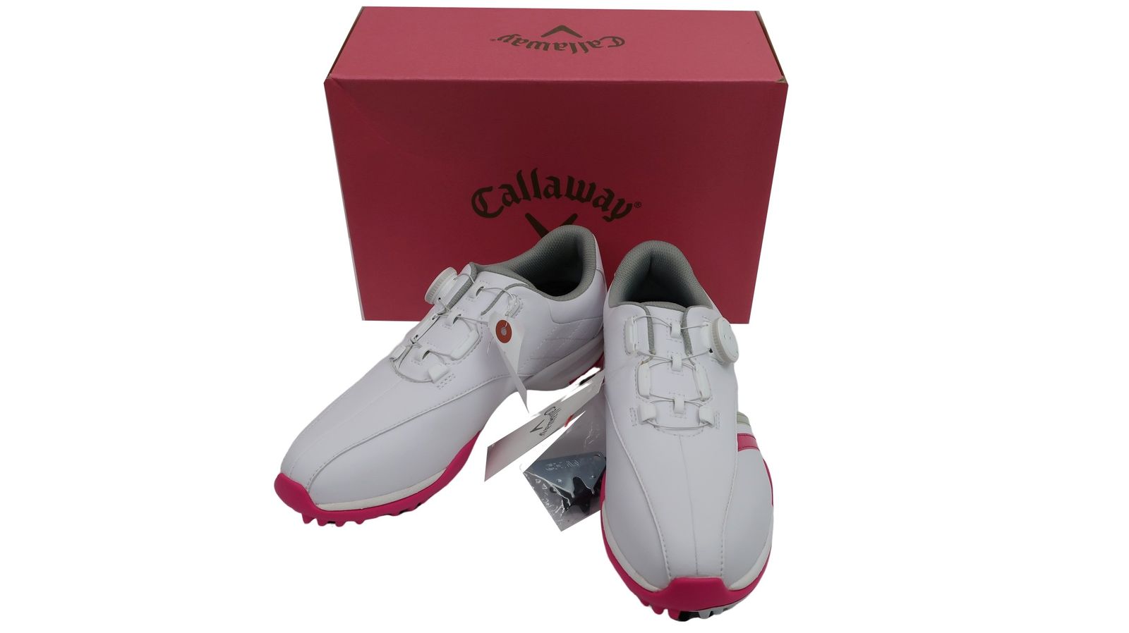 Callaway ゴルフシューズ 女性用 ホワイト/ピンク Callaway ゴルフ
