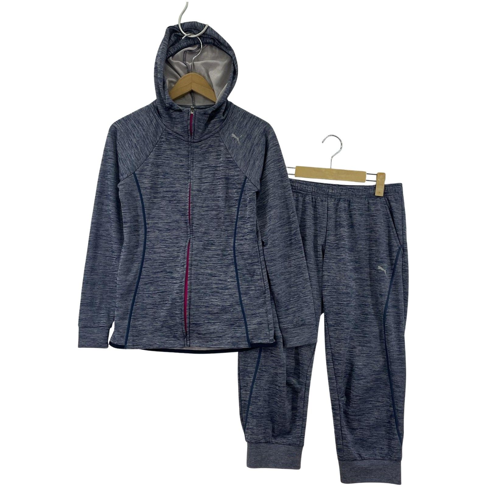 PUMA プーマ ジップアップパーカー セットアップ size上M下L/ネイビー 