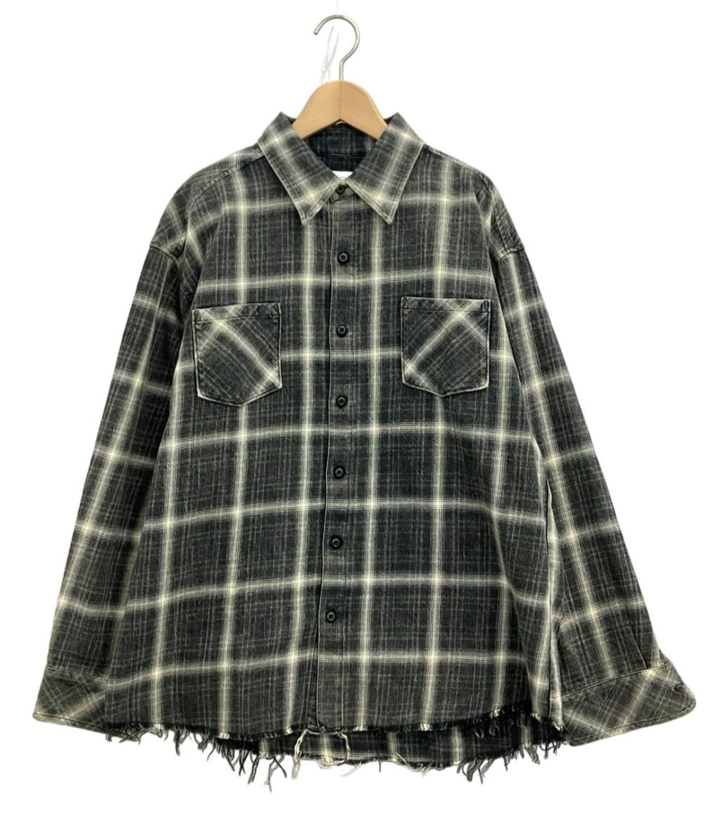 トップス 美品 ラフ 長袖シャツ チェック メンズ SIZE L Rafu