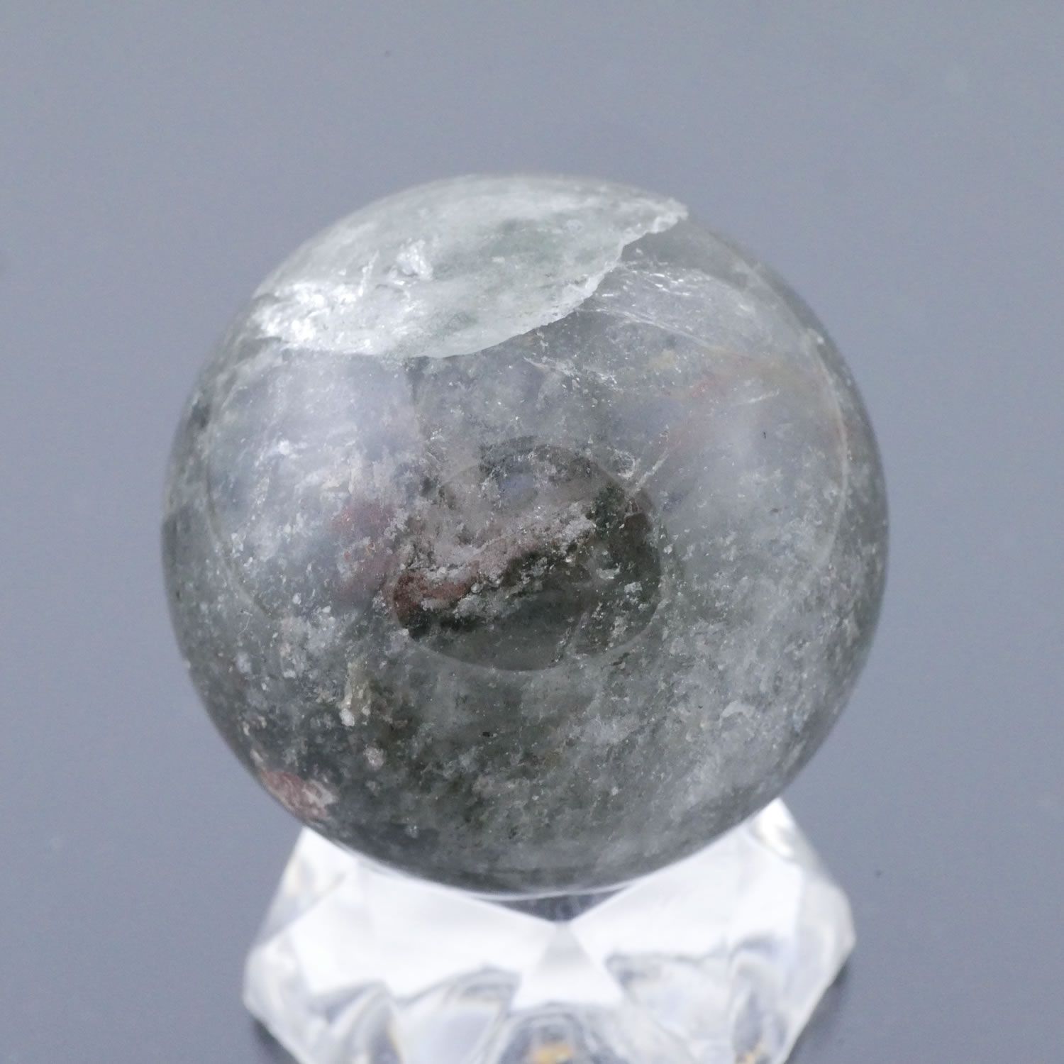 ガーデンクォーツ 庭園水晶 丸玉 38.2mm 75.6g 天然石 置物