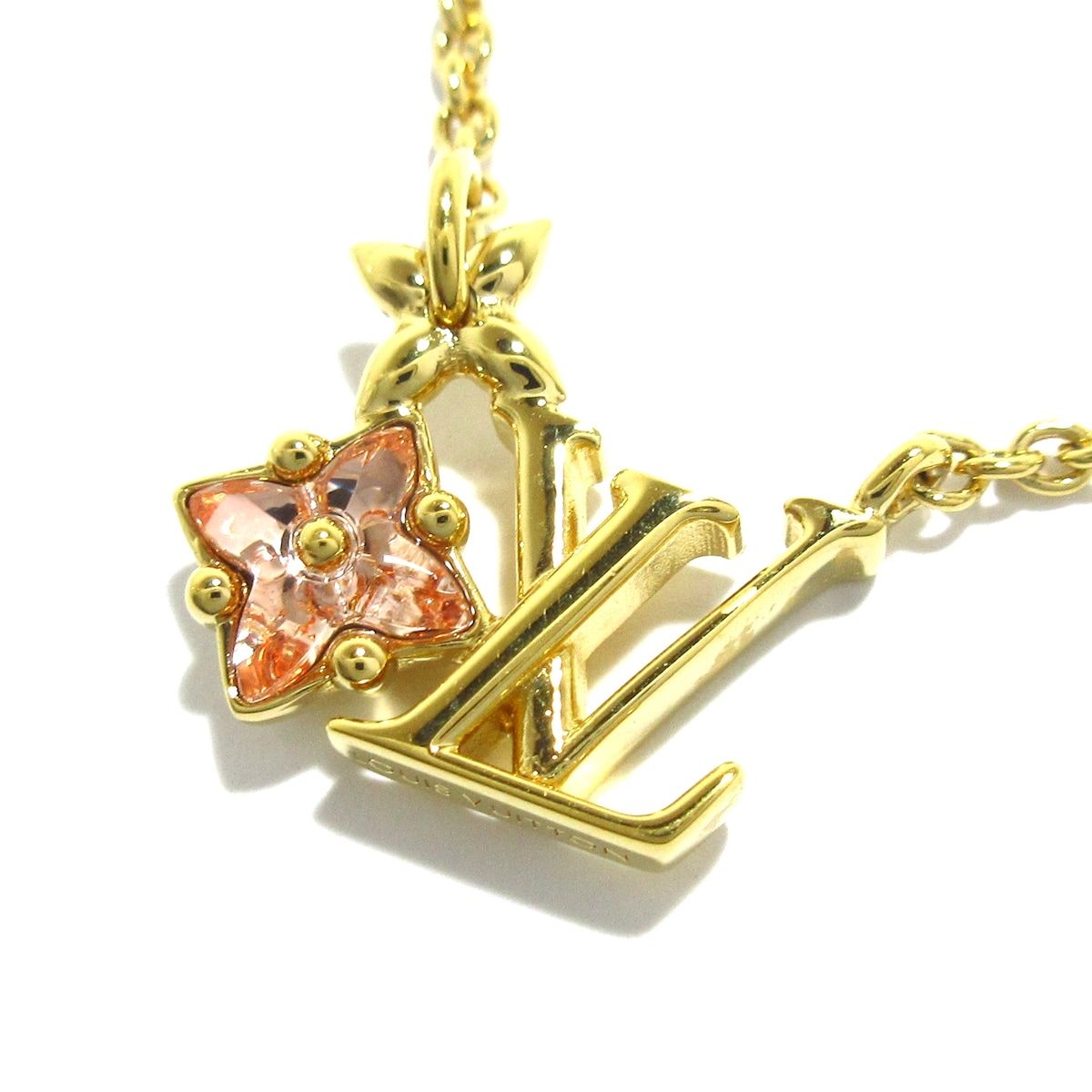 LOUIS VUITTON(ルイヴィトン) ネックレス美品  ネックレスルルグラム M00783 ゴールド×ピンク