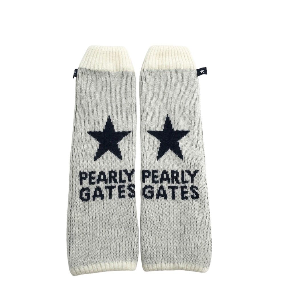 美品 ★ パーリーゲイツ レッグウォーマー ドロスト付き ホワイト 中綿 PEARLY GATES】New History ロゴレッグウォーマー (UNISEX