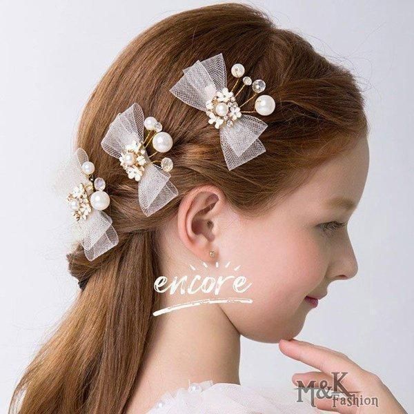  ヘアクリップ キッズ リボン 3本セット 子供髪飾り ヘアピン 女の子 発表会 ヘア クリップ 髪飾り 結婚式 登場 その他 ヘアアクセサリー
