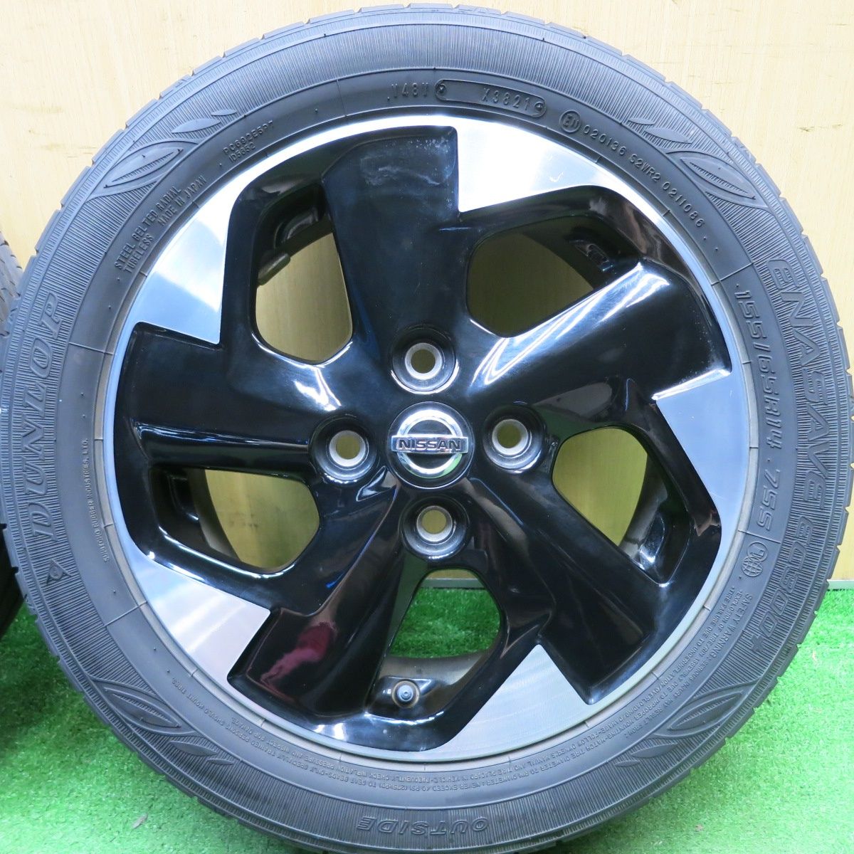 キレイ!21年☆日産 ルークス 純正 155/65R14 ダンロップ キレイ!21年☆日産 ルークス 純正 155/65R14 ダンロップ