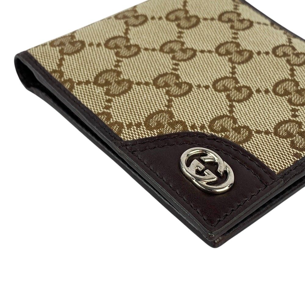 □新同□ グッチ 二つ折り インターロッキング 財布 サイフ 札入れ