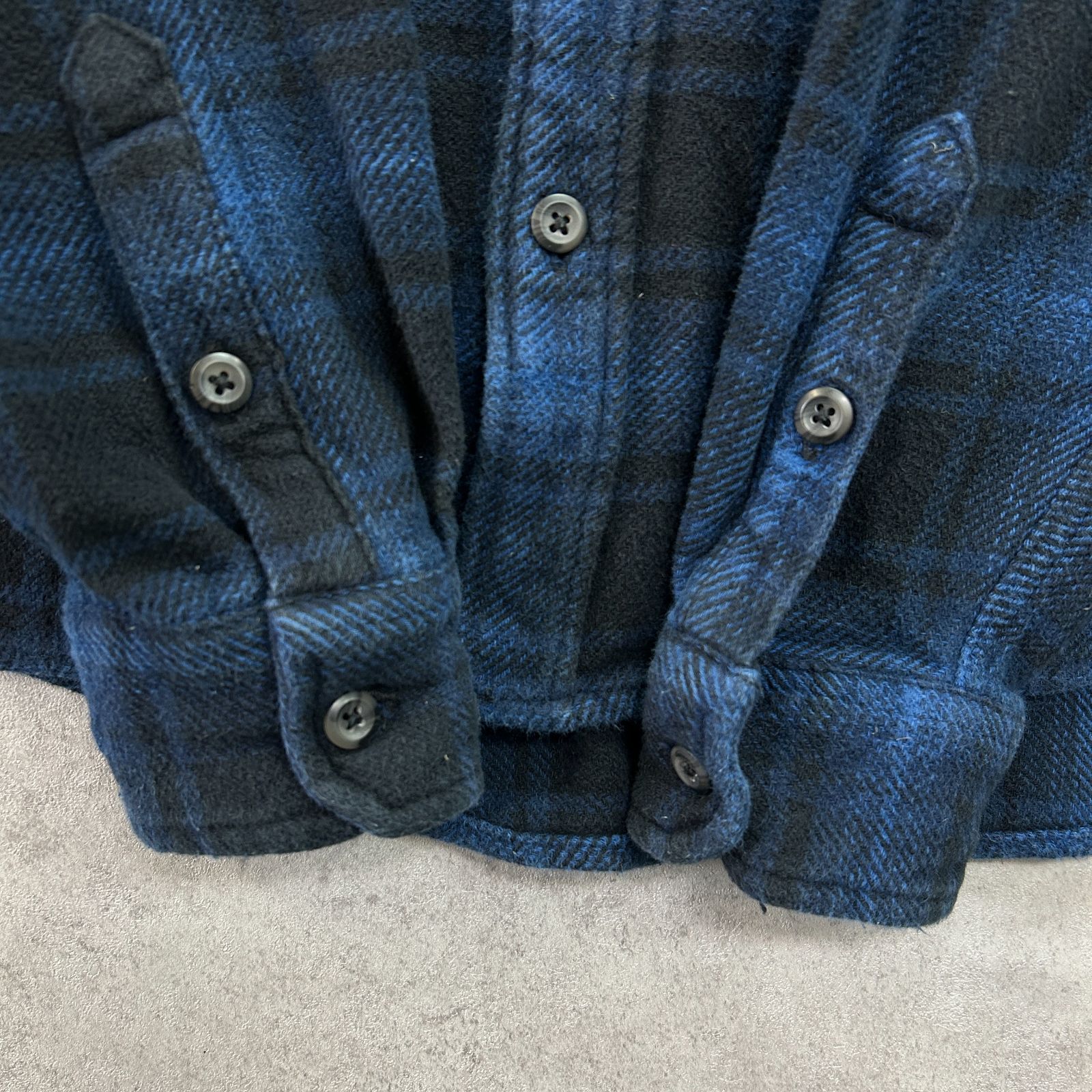 ORVIS オンブレチェック サイドポケット付き ヘビーネルシャツ ダブル