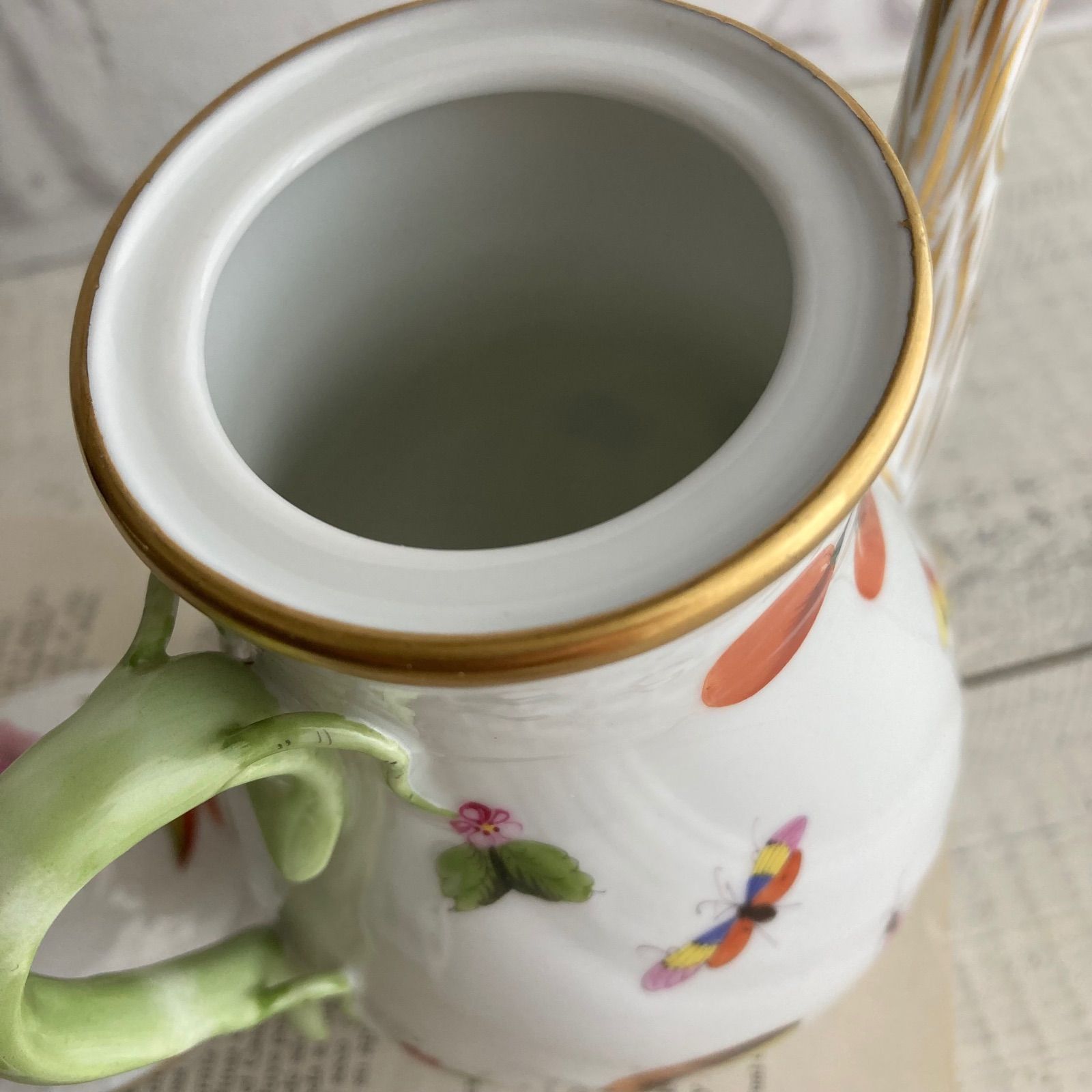 □ブロカント□HERENDヘレンド コーヒーポット&カップS2セット □ブロカント□HERENDヘレンド コーヒーポット&カップS2セット