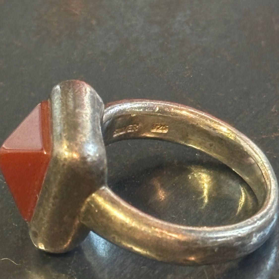 SILVER925 ORENGE STONE RING/シルバー/リング SILVER925 ORENGE STONE RING/シルバー/リング