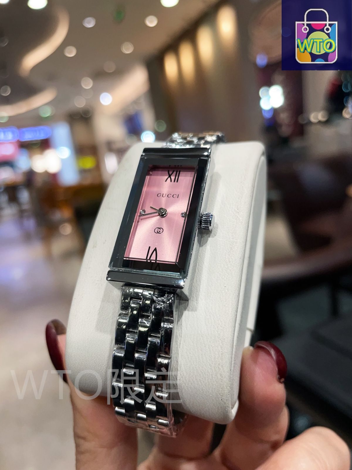 GUCCI スイス製 長方形ケース 時計　稼働品 今日特価】Gucci グッチ ジーフレーム シリーズ エレガントな