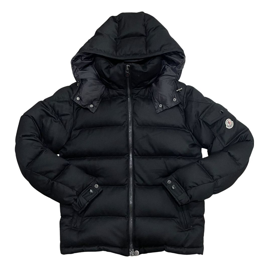 美品　モンクレール　モンジュネーブル　1 ダウンジャケット　ブラック MONCLER モンクレール モンジュネーブル MONTGENEVRE ダウン