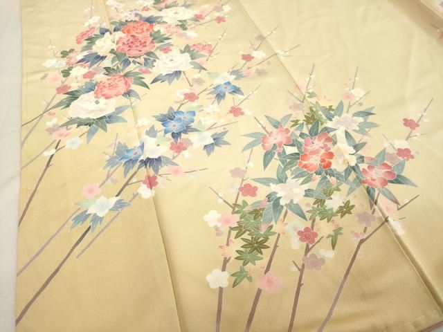 平和屋着物○本加賀友禅作家 岡本幸治 訪問着 草花文 暈し