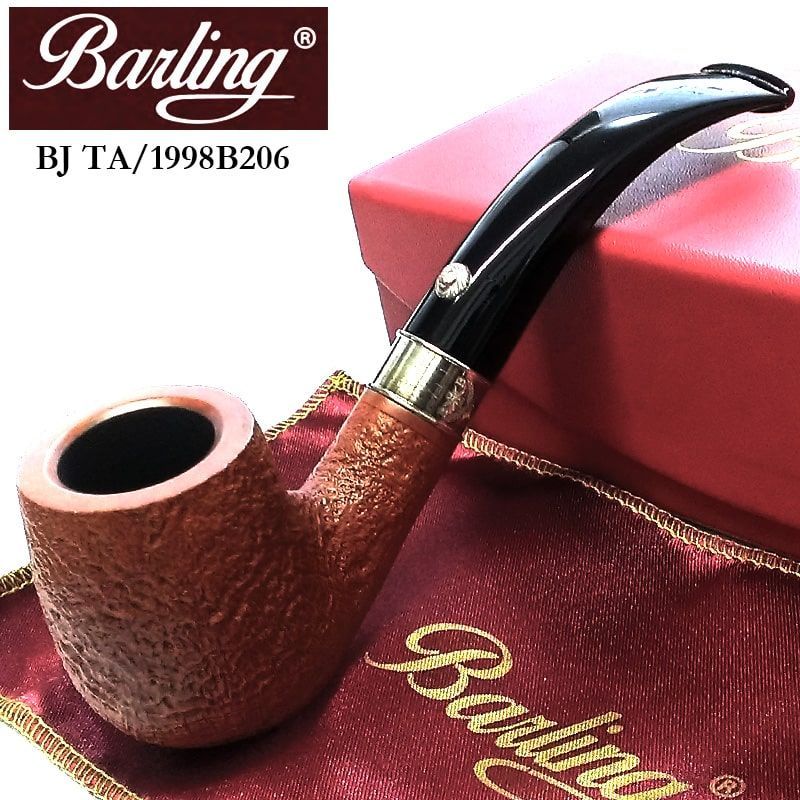 パイプ 本体 バーリング ベンジャミン 喫煙具 純銀 BJ TA 1818 天然木 サンドブラスト仕上げ 9mm ライトブラウン スターリングシルバー Barling BENJAMIN ライオン かっこいい たばこ メンズ おしゃれ ギフト プレゼント