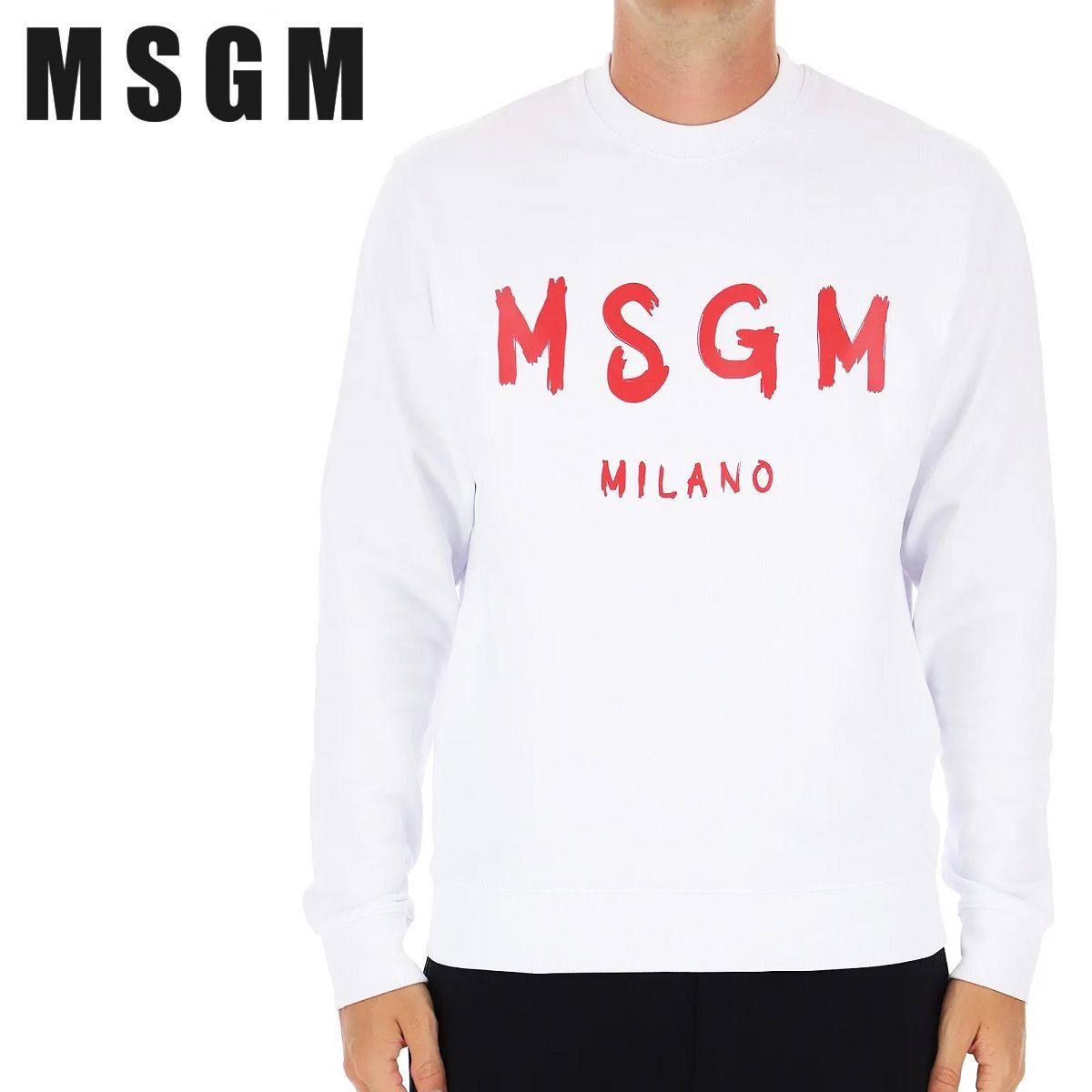 NEW得価19 MSGM メンズ MILANOロゴ スウェット トレーナー size XL スウェット