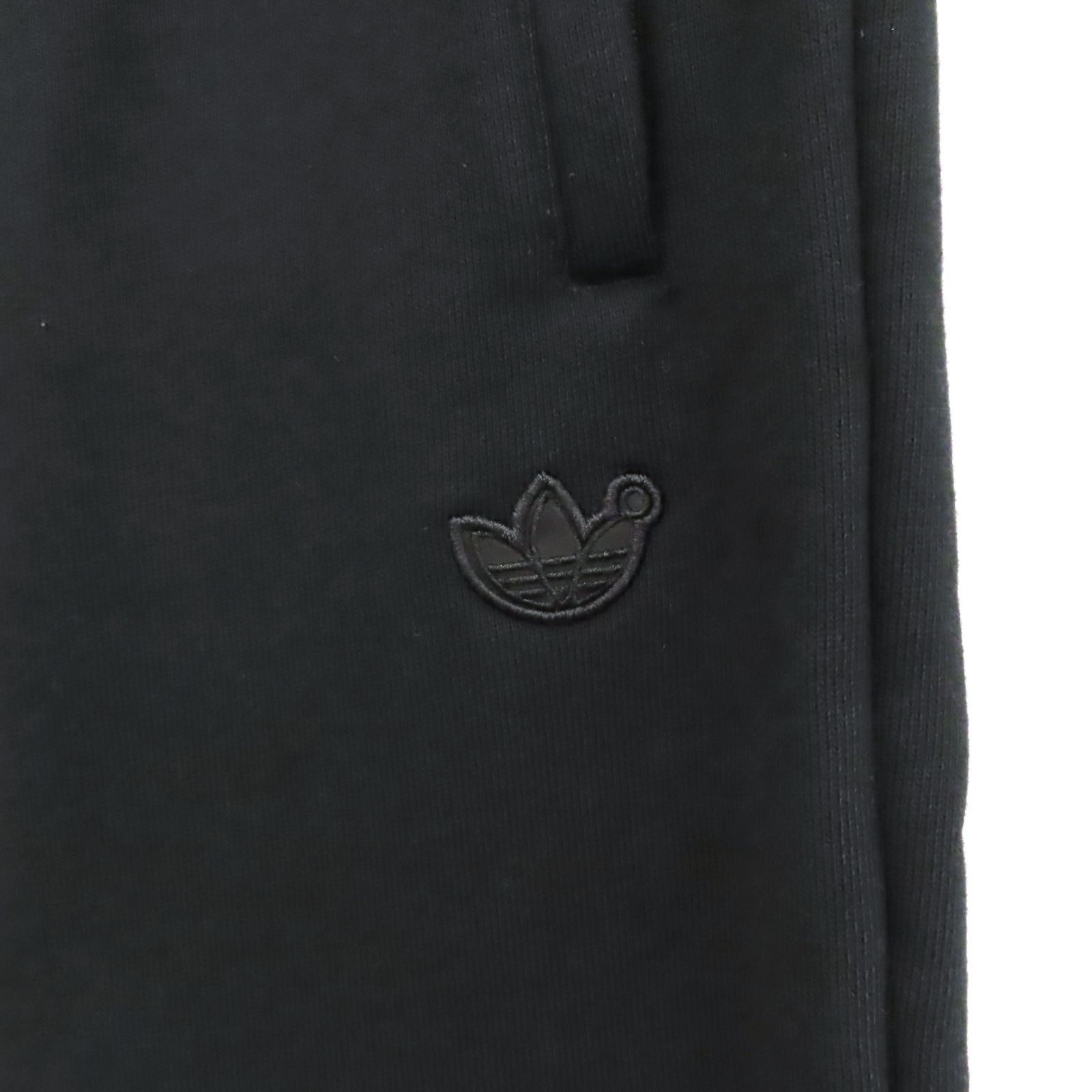 adidas ロゴ刺繍 ライン スリーライン スウェット　裏起毛　黒　XS WH25108 美品 adidas アディダス BLUE VERSION スウェット パンツ 裾