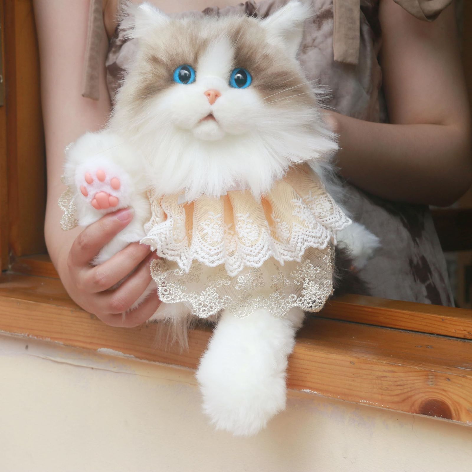 人気商品Chongker 猫ぬいぐるみ ? リアルな猫ぬいぐるみ 子供用 本物そっくりのラグドール猫のぬいぐるみ 子供や猫愛好家へのギフトラグドール猫  - メルカリ