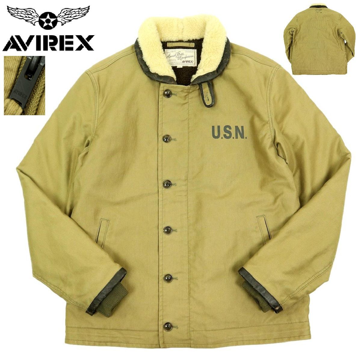 S3493 ビッグサイズ2XL AVIREX アビレックス N-1 デッキジャケット フライトジャケット 6152199