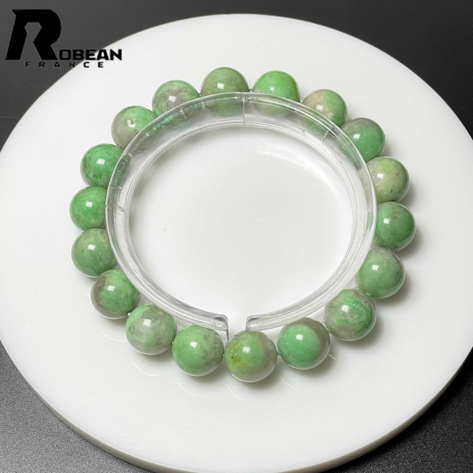 綺麗 EU製 定価19万円★ROBEAN・エメラルド★パワーストーン ブレスレット 天然石 原石 高級 綺麗 お守り ギフト プレゼント1 10.8-11.7mm M0325647