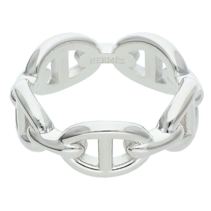 エルメス Chaine d Ancre Enchainee PM シェーヌダンクルアンシェネPMシルバーリング メンズ 12.5号 53