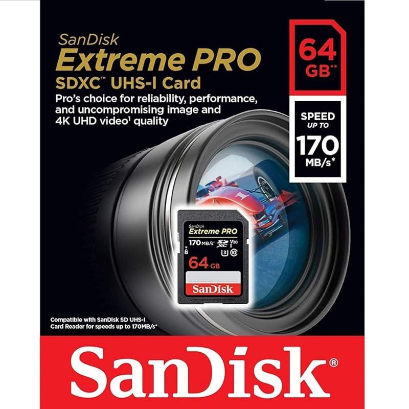 SanDisk 64GB Extreme PRO UHS-I SDXC 170MB/s SDSDXXY-064G サンディスク 海外パッケージ品 0
