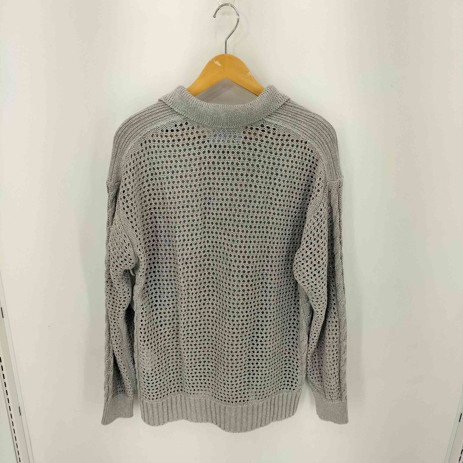 UNITED TOKYO ストローヤーンメッシュニットポロシャツ 1 新品同様 ストローヤーンメッシュニットポロシャツ(長袖)（ニット