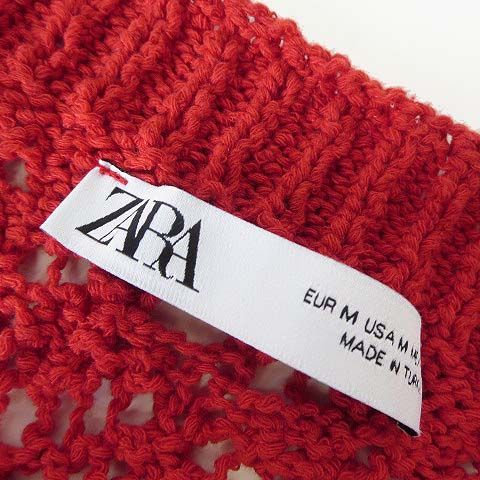 ザラ ZARA ニット トップス ベスト 透かし クロシェ編み プル