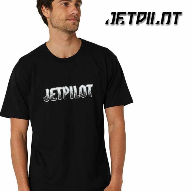 【JETPILOT/ジェットパイロット】W23603 SHARK FLASH MENS TEE Black Tシャツ メンズ 半袖 おしゃれ 夏用