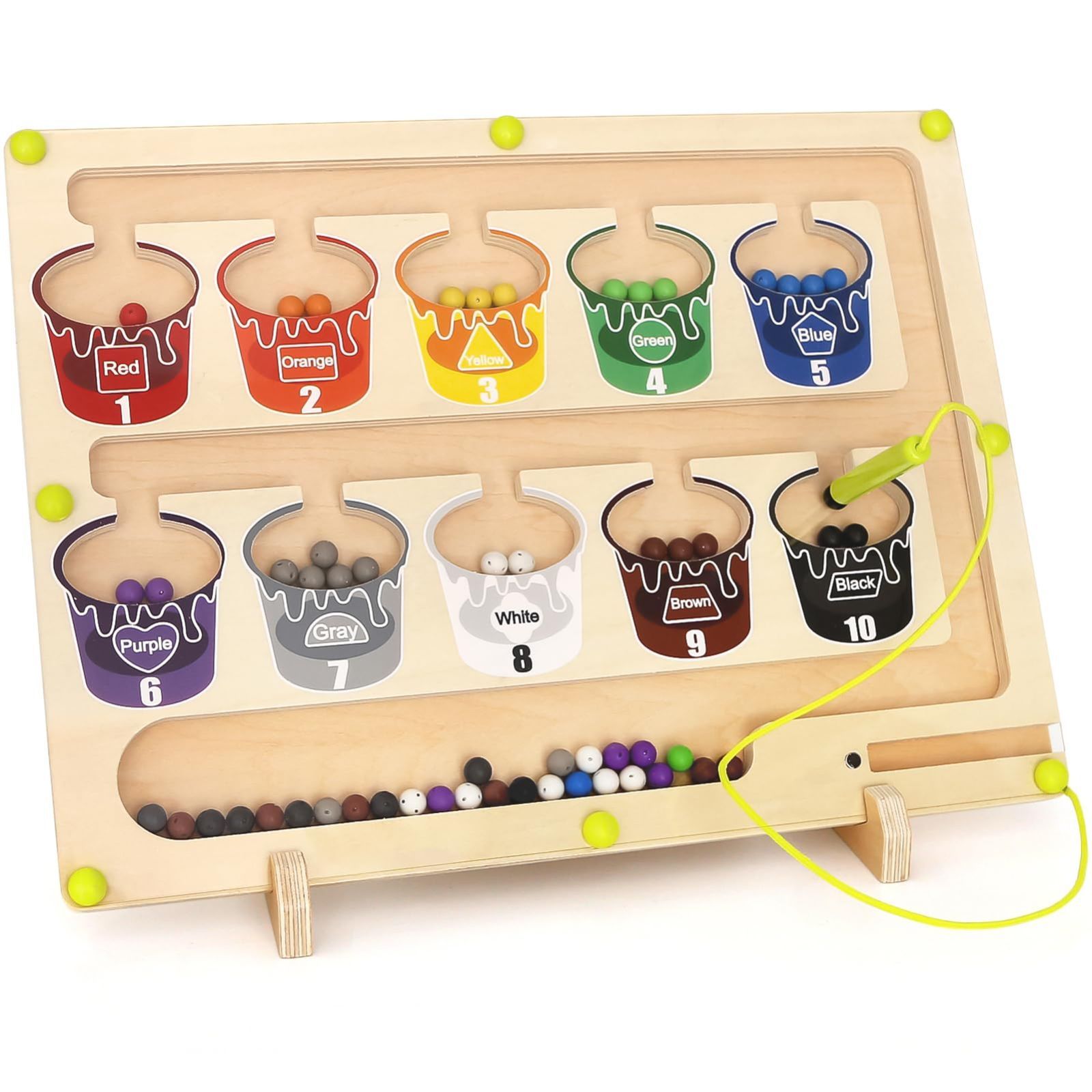 箸トレーニングおもちゃ 虹の積み木 知育玩具 モンテッソーリ お