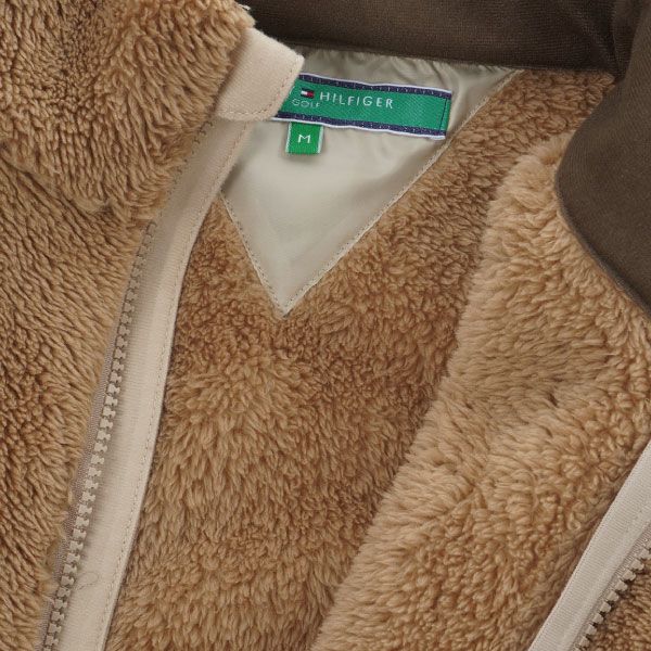 M L LLサイズ トミーヒルフィガー THLA363 コンビ ボアジャケット ふわふわ レディース シープボアフリース ゴルフウェア ゴルフジャケット WHITEMONARCHHOTEL_COM