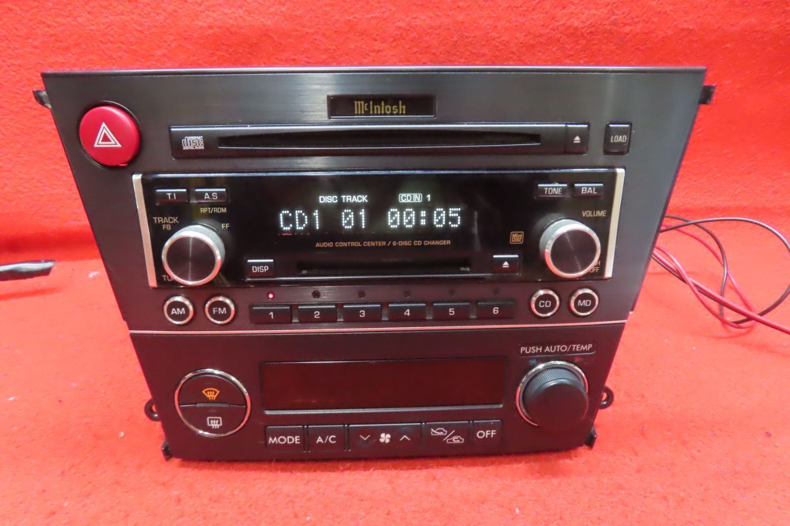 *CS2107* 付 スバル純正 レガシィ 前期 BL5 BP5 BP9 BPE マッキントッシュ PF-40621 EF-12081 CD MDデッキ オーディオ プレーヤー