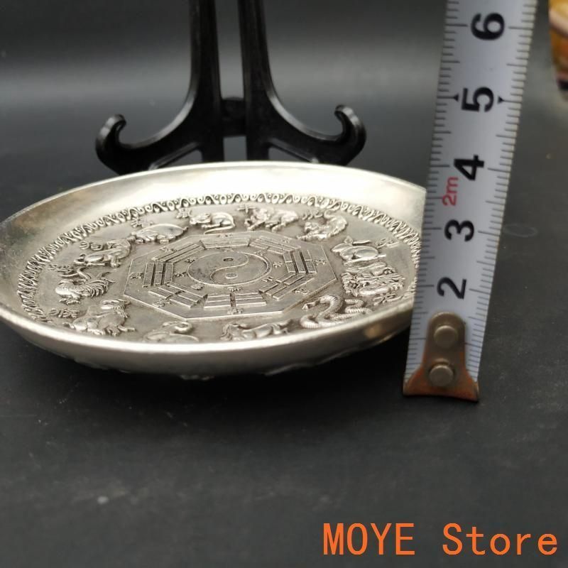 銅 細工 太極八卦十二干支天干地支番札 工芸品 置物 銅 細工 乾坤八卦図十二支 彫刻 銅製品 鎮宅辟邪 開運風水 招財
