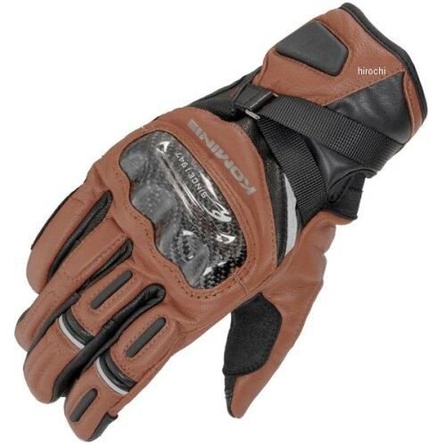 5営業日で発送 コミネ Komine GK-844 Protect Windproof Leather Gloves HG 品番 06-844 カラー Brown サイズ S