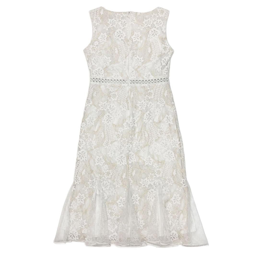 ERUKEI エルケイ フラワーレース マーメイド ミディアムワンピースドレス GINZA COUTURE / 銀座クチュール】フラワーレース マーメイド