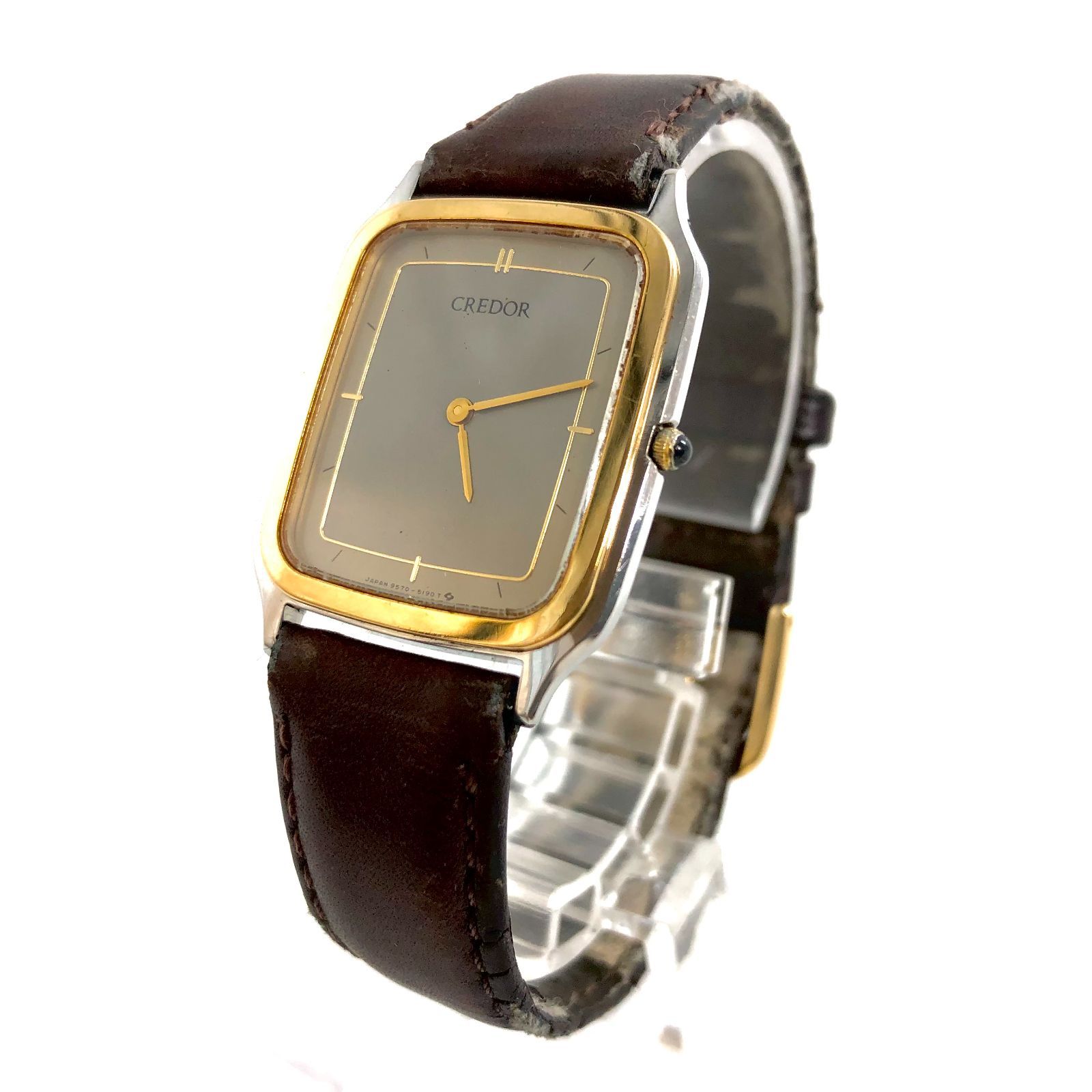 SEIKO セイコー CREDOR クレドール 9570-5180 QZ ベゼル18K/SS