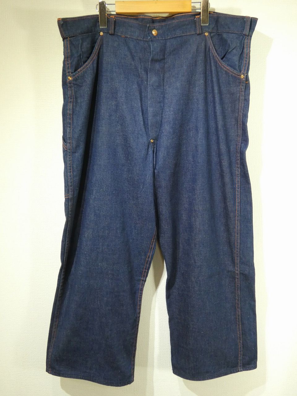 濃紺！雰囲気抜群！40〜50s デニムペインターパンツ ビンテージ ボタンフライ 濃紺！雰囲気抜群！40〜50s デニムペインターパンツ ビンテージ