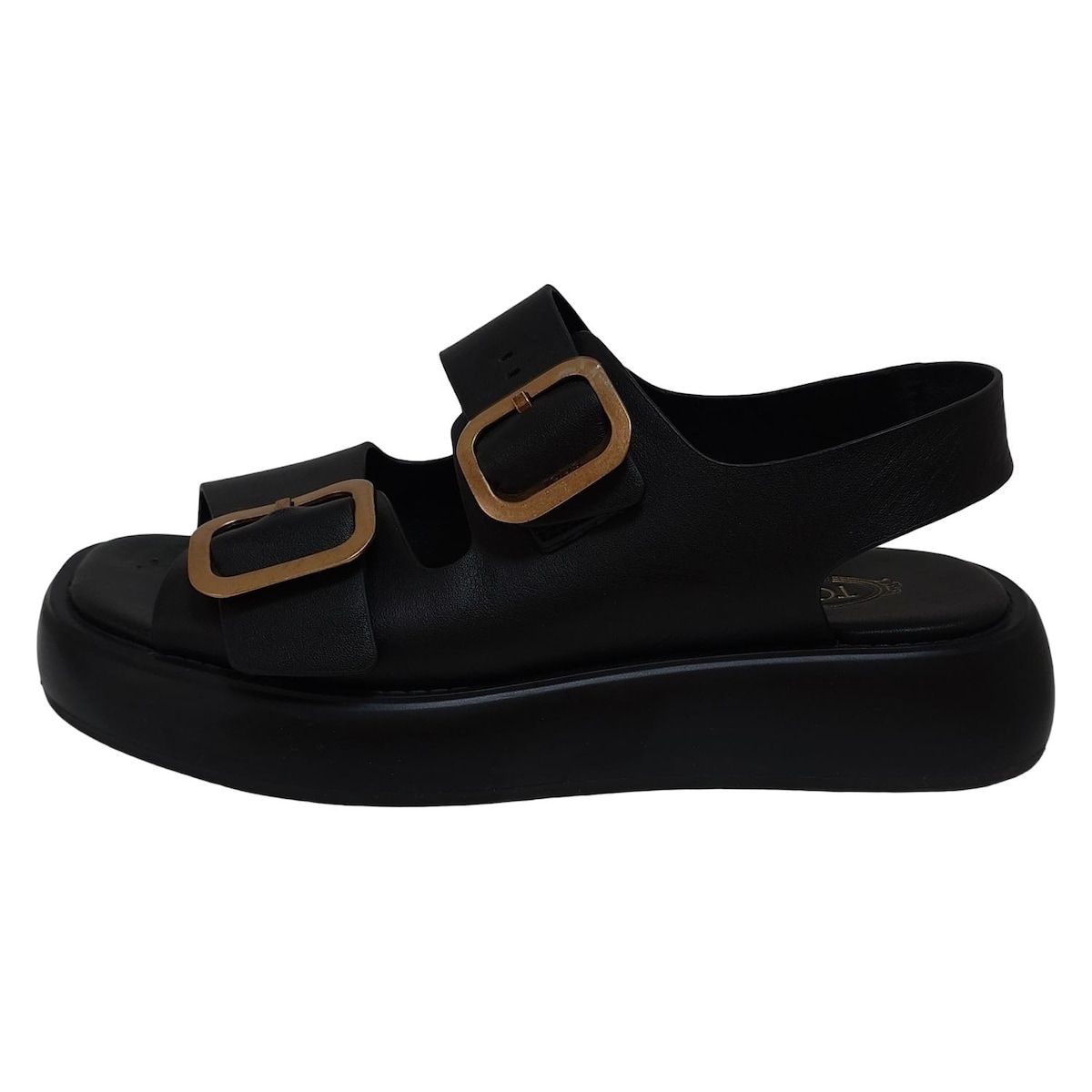 TOD'S(トッズ) サンダル 37 レディース - 黒 オープントゥ レザー