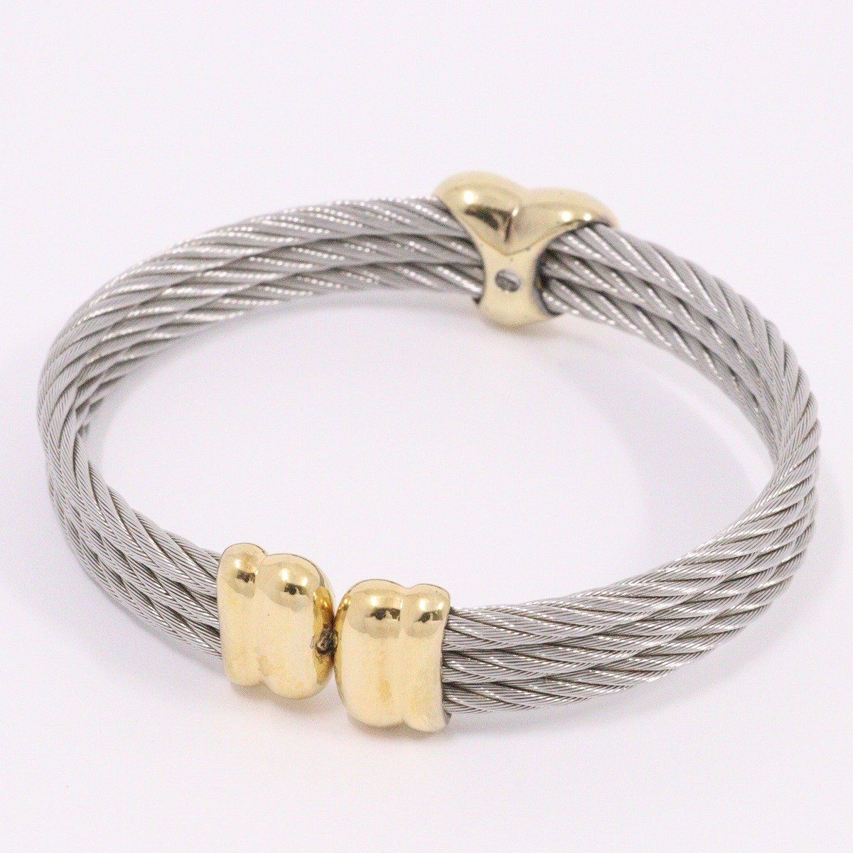 CHARRIOL シャリオール ハート ワイヤー ブレスレット コンビ色【い  