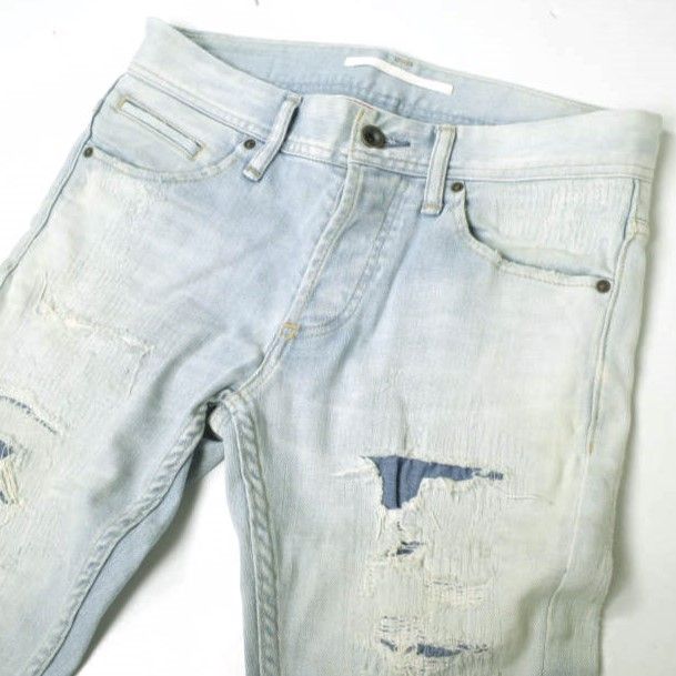 e JEANS イージーンズ 日本製 岡山児島 ダメージ＆リペア加工 スキニー