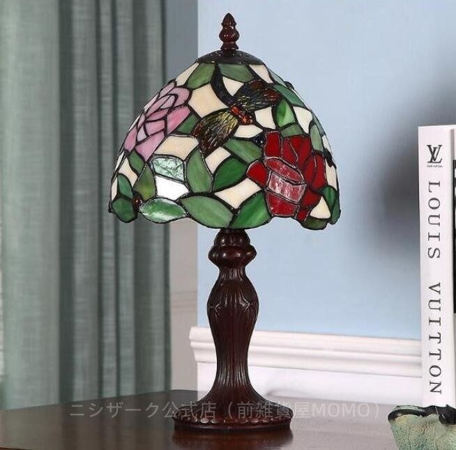 一定金額以上で配達無料！ テーブルランプ ステンドランプ ステンドグラス ロマンチック 花柄 装飾品◆♥品 ティファニー技法 お楽しみに。
