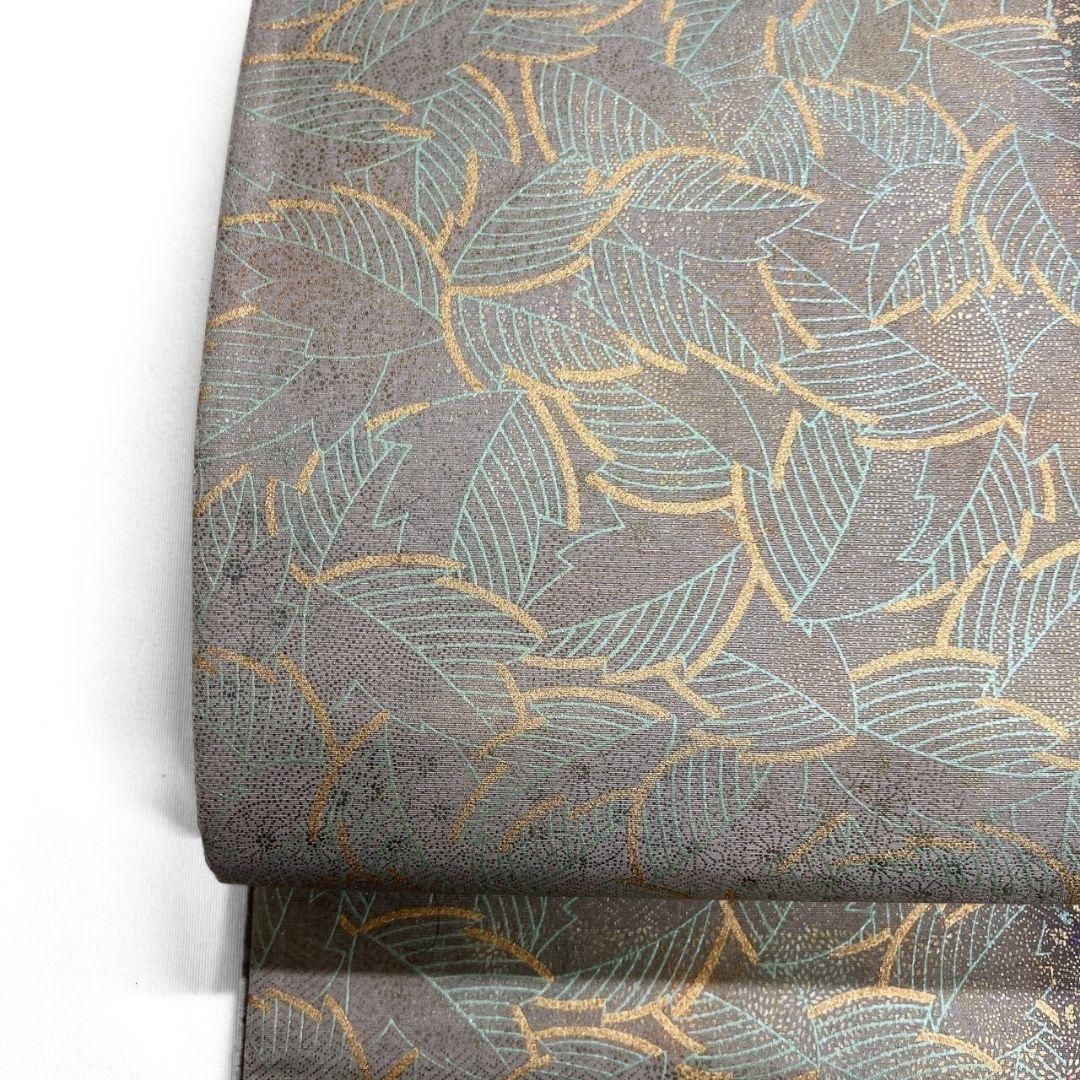 未着用 金彩 リーフ模様 鱗模様 麻の葉 袋帯 着物 021a p - メルカリ 