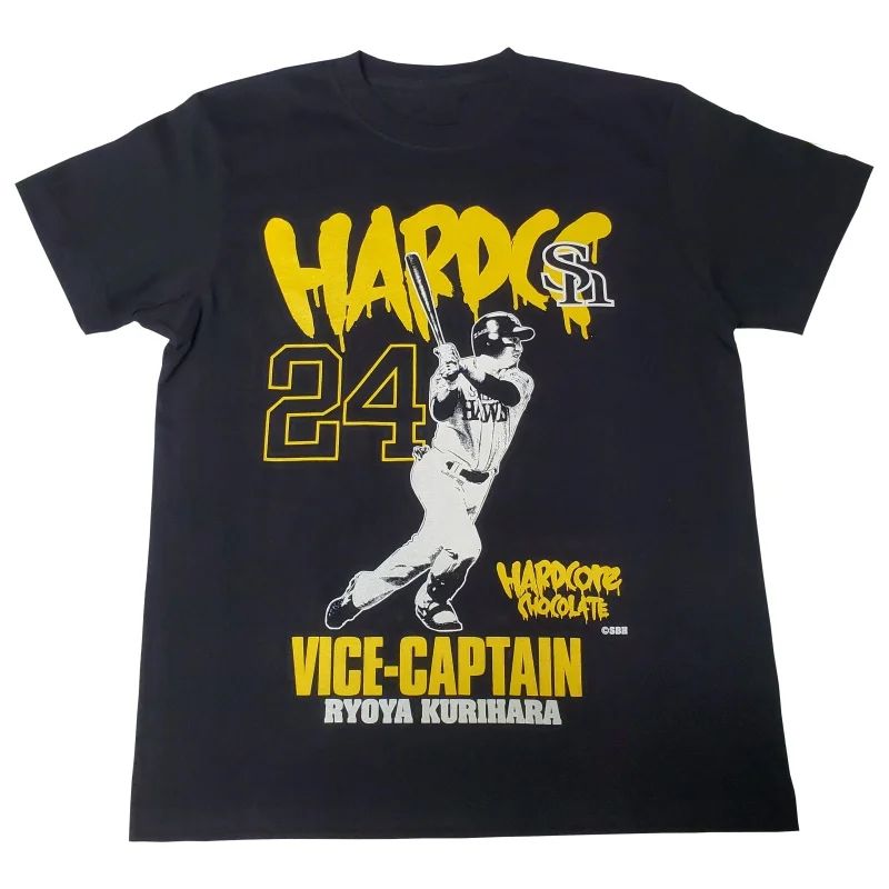 福岡ソフトバンクホークス（#24栗原 陵矢）（ブラック） Tシャツ