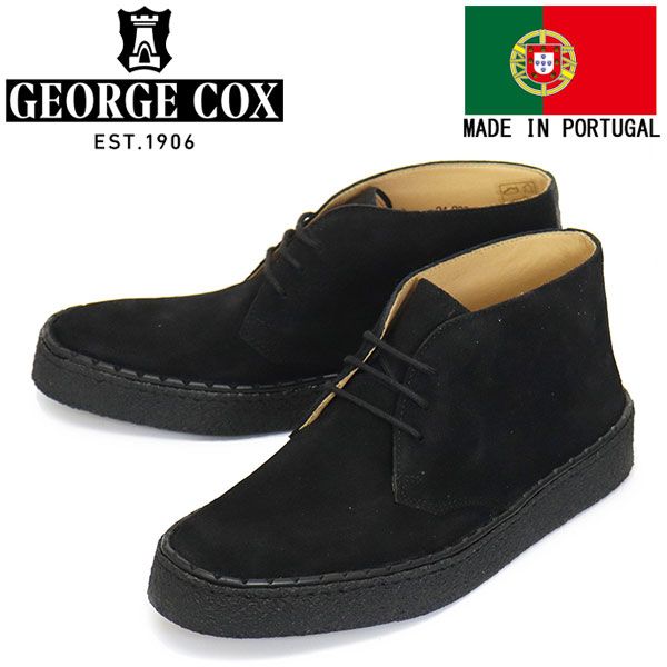 GEORGE COX (ジョージコックス) POP BOY CHUKKA 04-002-P ラバーソール レザーシューズ 090 BLACK SUEDE  UK7.5-約26.5cm - メルカリ