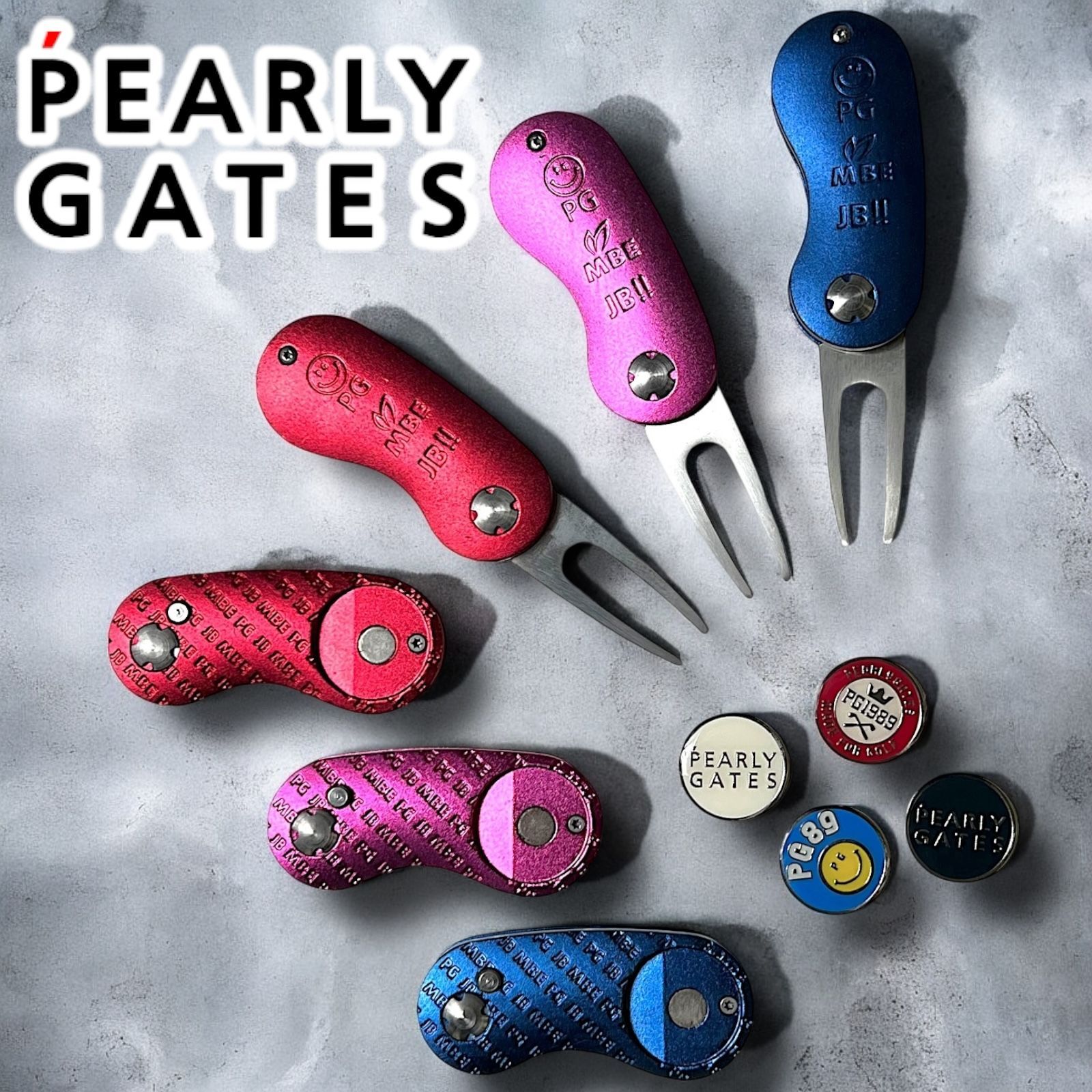 PEARLY GATES パーリーゲイツ マスターバニー ジャックバニー 3ブランドロゴ刻印入り グリーンフォーク＆マーカーセット プレゼント 記念品  ギフトにも最適 - メルカリ