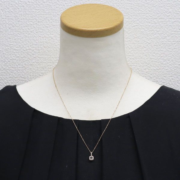 K18WG K18PG ダイヤモンド 0.26 ネックレス コンビ