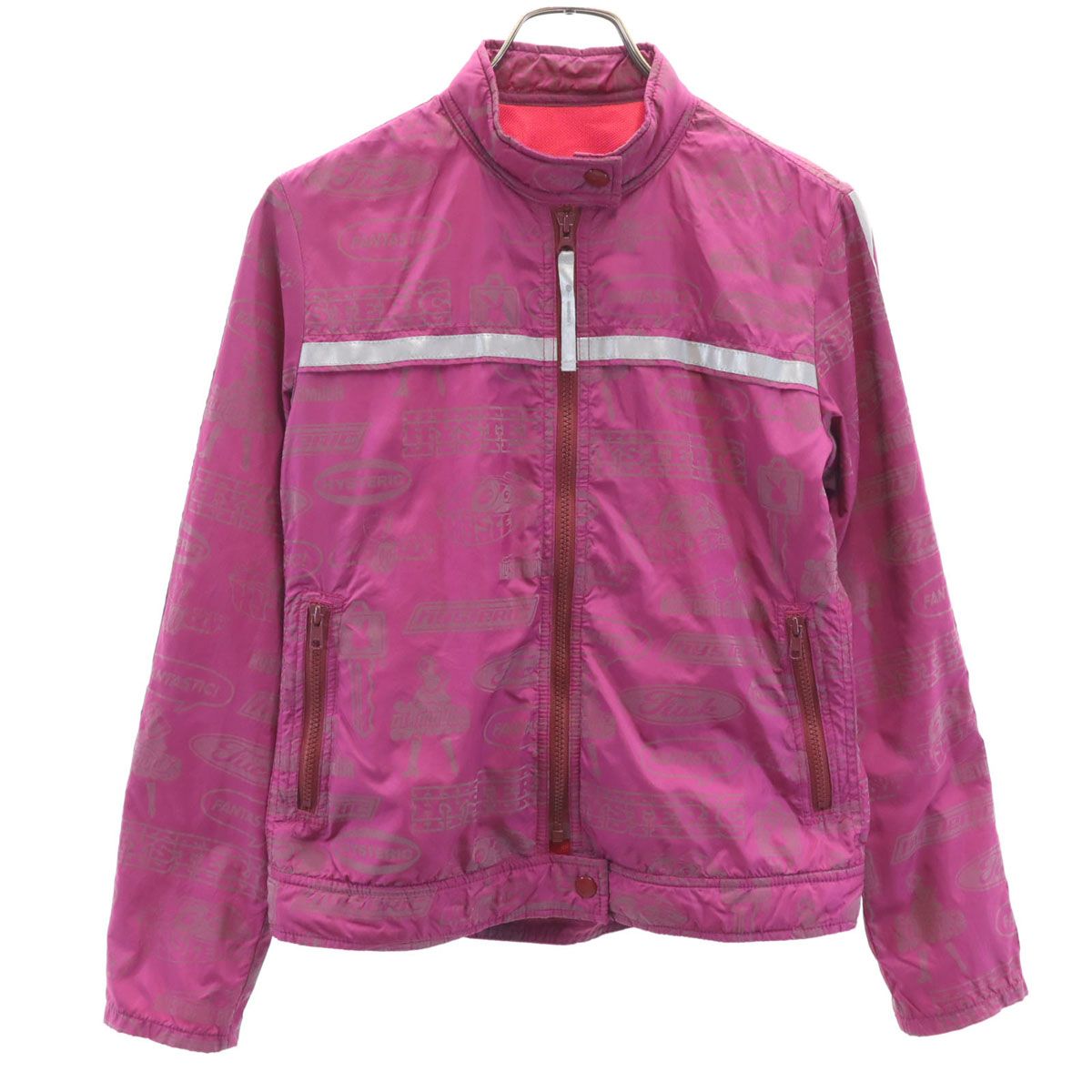 HYSTERICS(ヒステリックス) ノーカラーハラコブルゾン レディース FREE  中古 古着 0249 ヒステリックグラマーHYSTERIC GLAMOUR ガールロゴ刺繍リネン