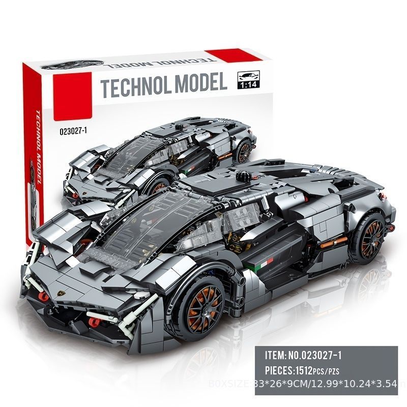 スポーツカーモック1：14スケールビルディングブロックセット、コレクタブルモデルビルディングセット、スーパーカービルディングキット、スポーツカーラバーのためのギフト、男の子、