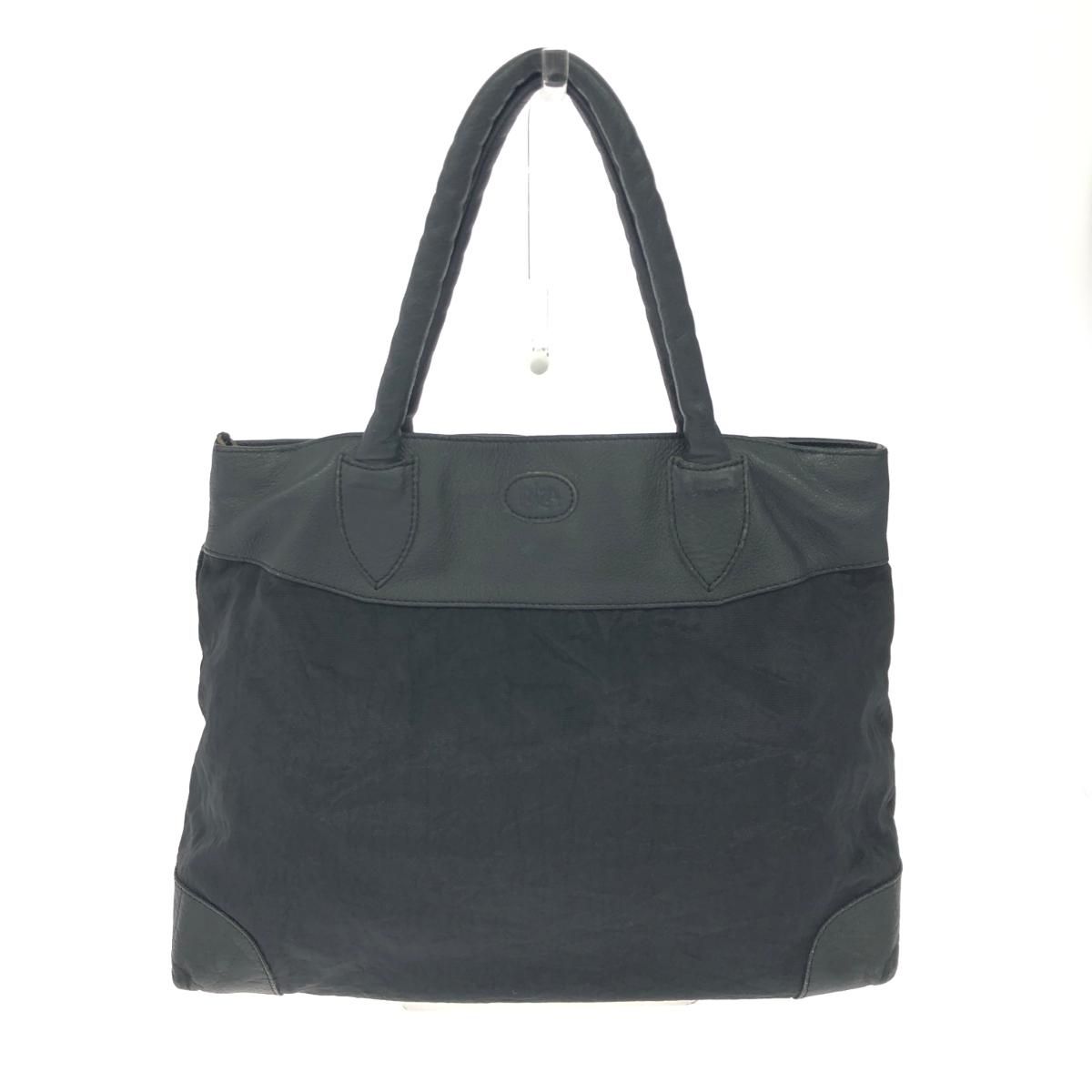 IBIZA イビサ トートバッグ ナイロン×レザー ブラック