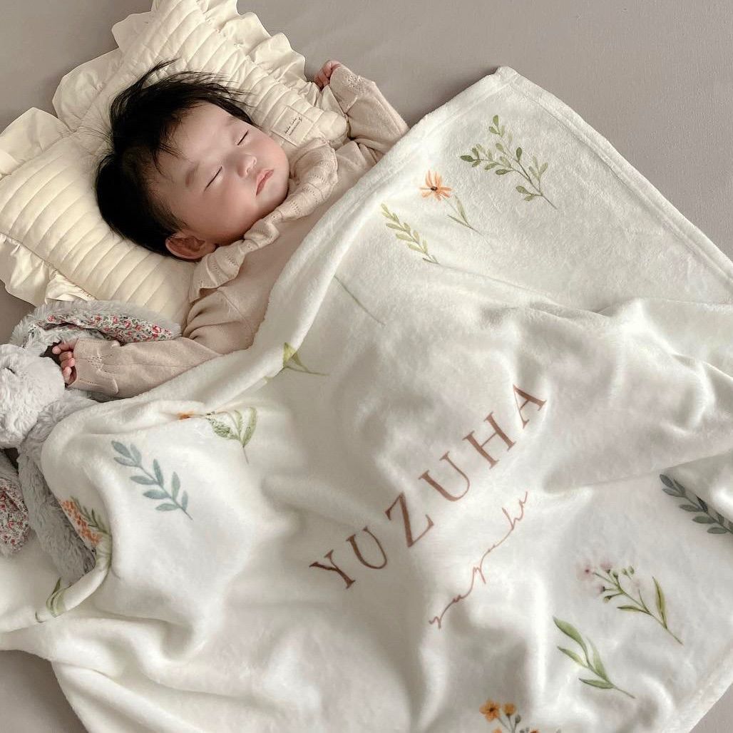 Blanket／garden type1 ／ ブランケット 名入れ 出産祝い 優しいタッチ