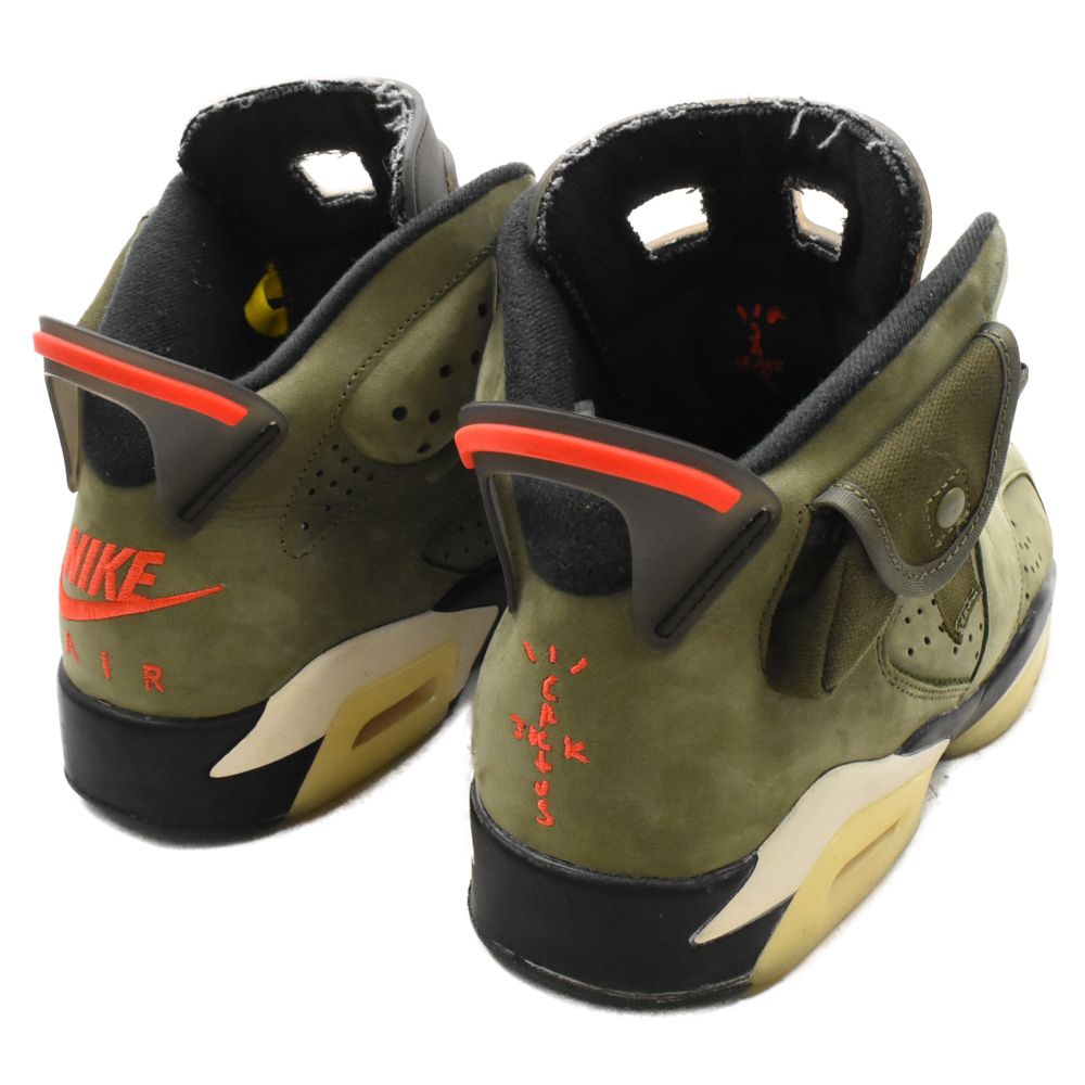 NIKE (ナイキ) ×TRAVIS SCOTT AIR JORDAN 6 RETRO SP CN1084-200 トラヴィススコット エアジョーダン6レトロ  ハイカットスニーカー US10/28cm カーキ - メルカリ