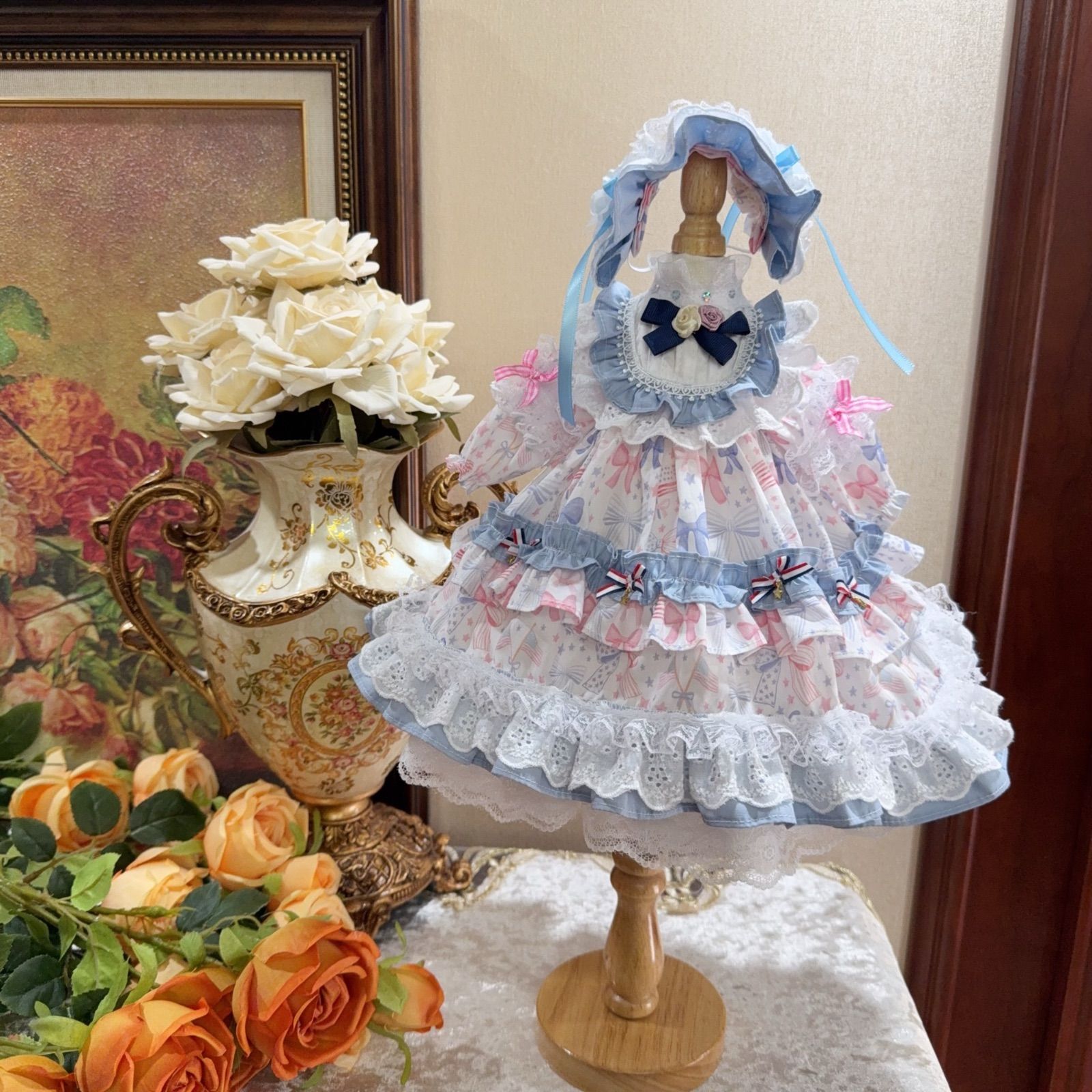 ラ・ペルソナーレコレクション　ハンドメイド　SD　SD13　SD１６　DD　S/M/L　ドルフィー psycho-lab SD ドール ドレス 白 SD スーパードルフィー ハンドメイド