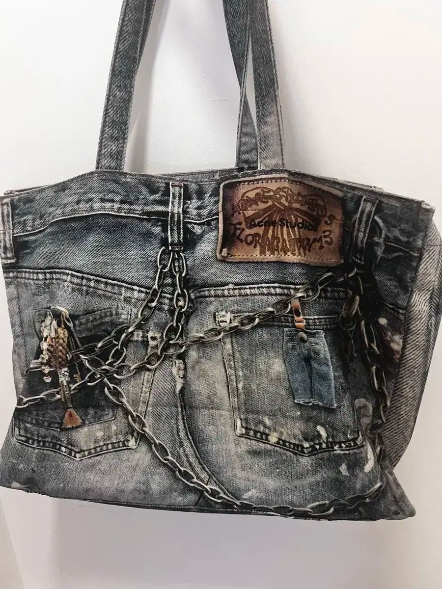 [Acne Studios] トロンフリーユー デニム トートバッグ Acne Studios] トロンフリーユー デニム トートバッグ (Acne